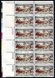 U.S. #1551 Christmas, Currier & Ives PNB of 12