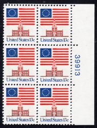 U.S. #1622C Independence Hall PNB of 6