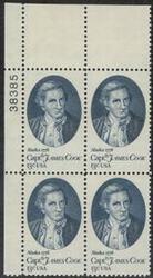 U.S. #1732 Captain Cook Issue PNB of 4