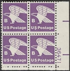 U.S. #1818 Postal Eagle 'B' PNB of 4