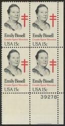 U.S. #1823 Emily Bissell PNB of 4