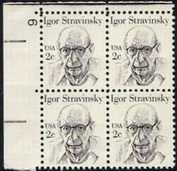U.S. #1845 2c Igor Stravinsky PNB of 4