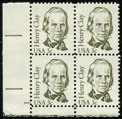 U.S. #1846 3c Henry Clay PNB of 4