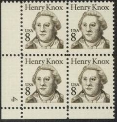 U.S. #1851 8c Henry Knox PNB of 4