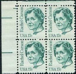 U.S. #1857 17c Rachel Carson PNB of 4