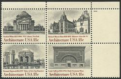U.S. #1931a American Architecture PNB of 4
