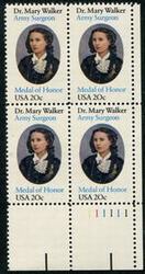 U.S. #2013 Dr. Mary Walker PNB of 4