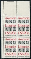 U.S. #2015 America's Libraries PNB of 4