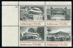U.S. #2022a American Architecture PNB of 4