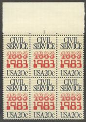 U.S. #2053 Civil Service PNB of 6