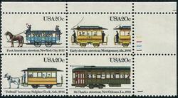 U.S. #2062a Streetcars PNB of 4