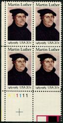 U.S. #2065 Martin Luther PNB of 4