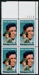 U.S. #2090 John McCormack PNB of 4