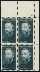 U.S. #2094 Herman Melville PNB of 4