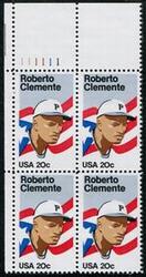 U.S. #2097 Roberto Clemente PNB of 4