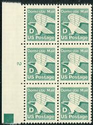 U.S. #2111 Domestic Mail 'D' Rate PNB of 6