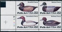 U.S. #2141a Duck Decoys PNB of 4