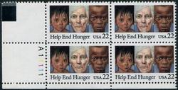 U.S. #2164 Help End Hunger PNB of 4