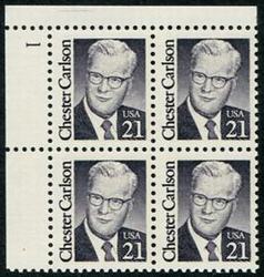 U.S. #2180 21c Chester Carlson PNB of 4
