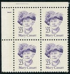 U.S. #2181 23c Mary Cassatt PNB of 4