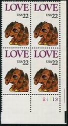 U.S. #2202 Love Issue PNB of 4