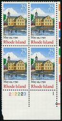 U.S. #2348 Rhode Island Ratification PNB of 4