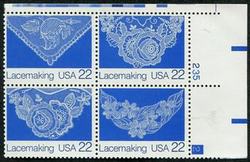 U.S. #2354a Lacemaking PNB of 4