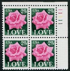 U.S. #2378 Love Issue 25c PNB of 4