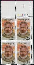 U.S. #2418 Ernest Hemingway PNB of 4