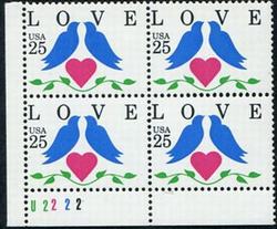 U.S. #2440 Love Issue PNB of 4