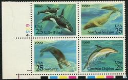 U.S. #2511a Sea Mammals PNB of 4