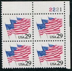 U.S. #2531 29c Flags on Parade PNB of 4