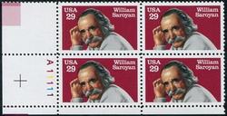 U.S. #2538 William Saroyan PNB of 4