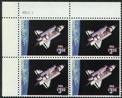 U.S. #2544 $3.00 Space Shuttle Challenger (1995) PNB of 4
