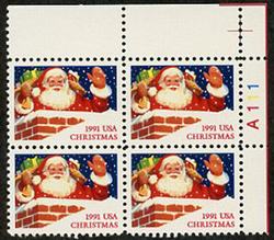 U.S. #2579 Christmas - Traditional 1991 PNB of 4
