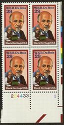 U.S. #2617 W.E.B. Du Bois PNB of 4