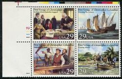 U.S. #2623a Voyages of Columbus PNB of 4