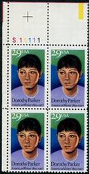 U.S. #2698 Dorothy Parker PNB of 4