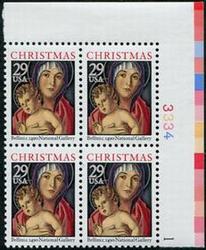 U.S. #2710 Christmas - Religious 1992 PNB of 4