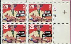 U.S. #2723 Hank Williams PNB of 4