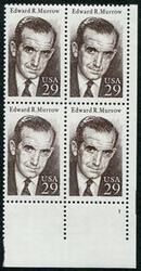 U.S. #2812 Edward R. Murrow PNB of 4