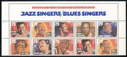 U.S. #2861ah Jazz/Blues PNB of 10 w/Top Mast