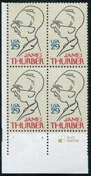 U.S. #2862 James Thurber PNB of 4