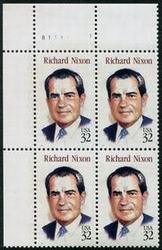 U.S. #2955 Richard Nixon PNB of 4