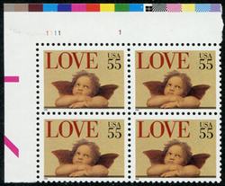 U.S. #2958 Love Issue 55c PNB of 4