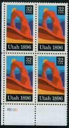 U.S. #3024 Utah Statehood PNB of 4