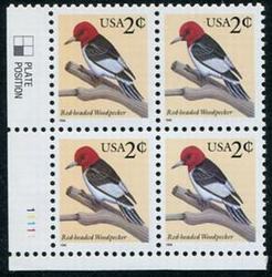 U.S. #3032 2c Woodpecker PNB of 4