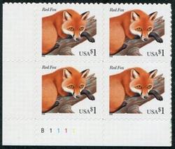 U.S. #3036 $1 Red Fox PNB of 4