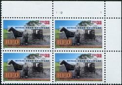 U.S. #3090 Rural Free Delivery PNB of 4