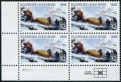 U.S. #3235 Klondike Gold Rush PNB of 4